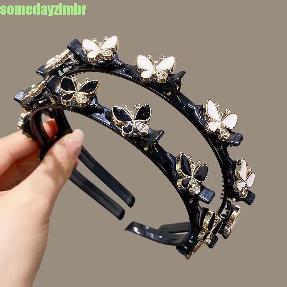 SOMEDAYZL0M Faixas De Cabelo Com Grampos , Argola Borboleta Elegante E Doce Para Mulheres , Brilhante em Oferta na Shopee