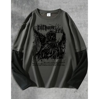 Camiseta Manga Longa Chumbo Streetwear Modelo: "Gotham Era" - Tumblr CAMLG-1498-GRF COYOTE STREET !!