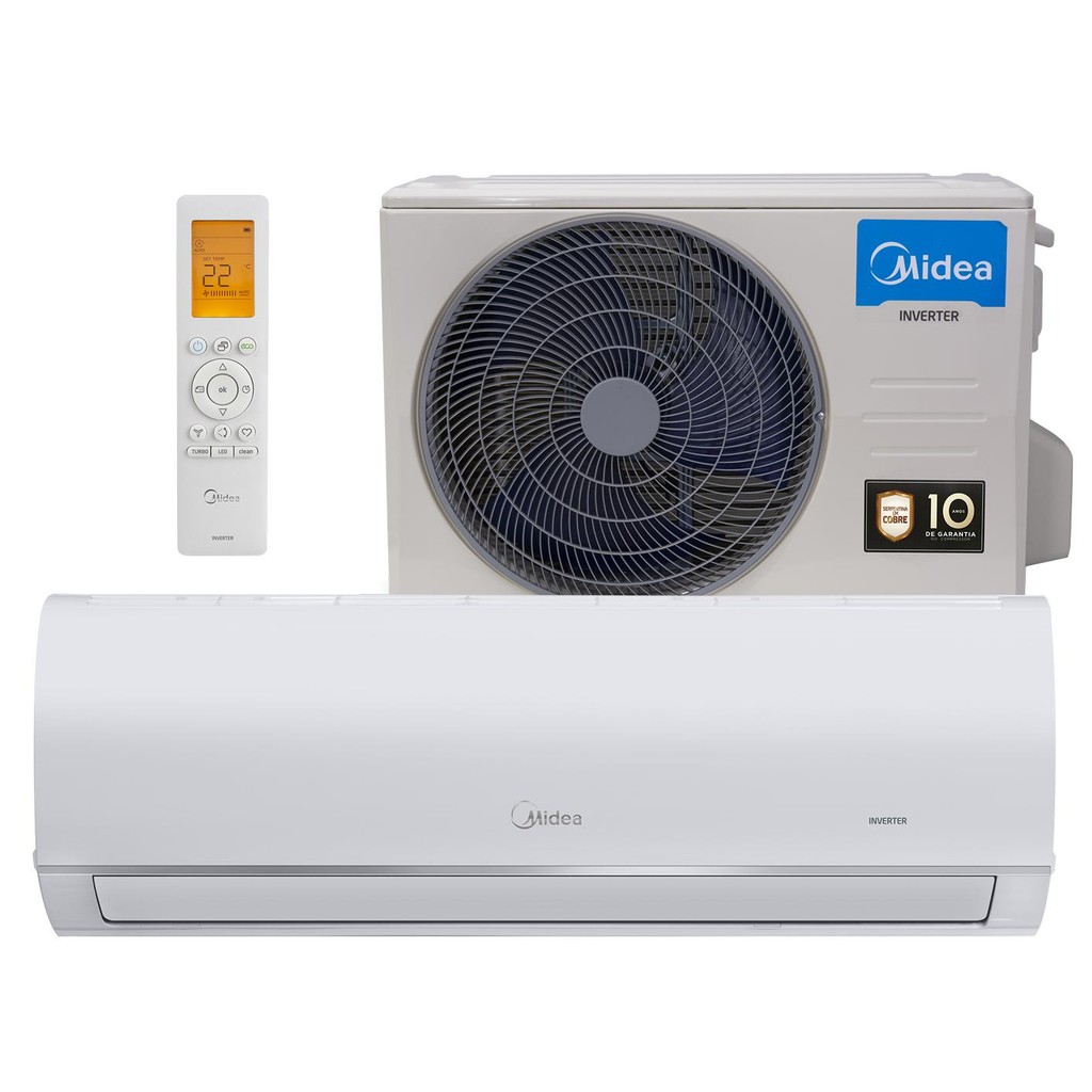 Ar Condicionado 12000 BTUs Split Hi Wall Inverter Midea Frio Connect 127V - Home Appliances