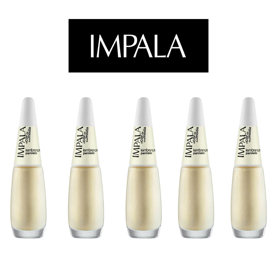 5 ESMALTES IMPALA A COR DA MODA PEROLADO LEMBRANCAS