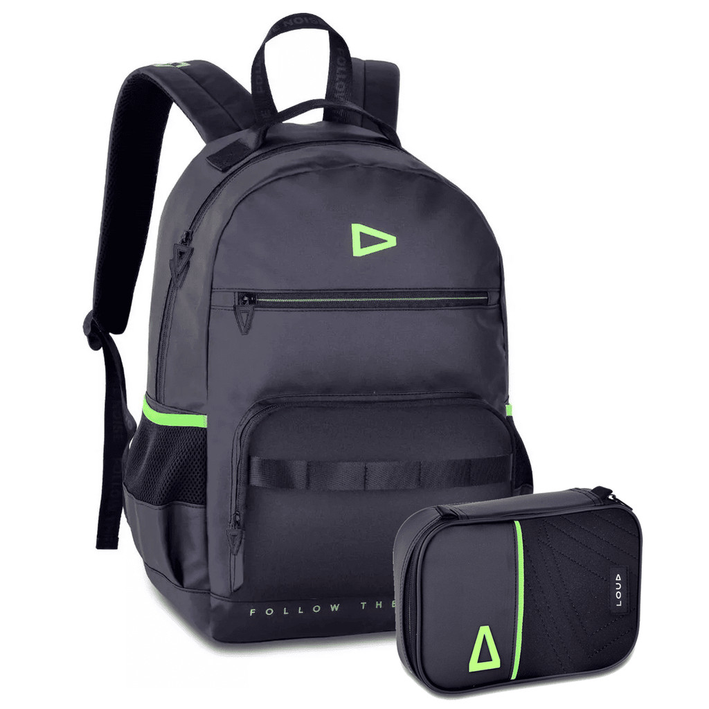 Kit Mochila de Costas E Estojo Box Escolar Loud Gamer Juvenil Oficial