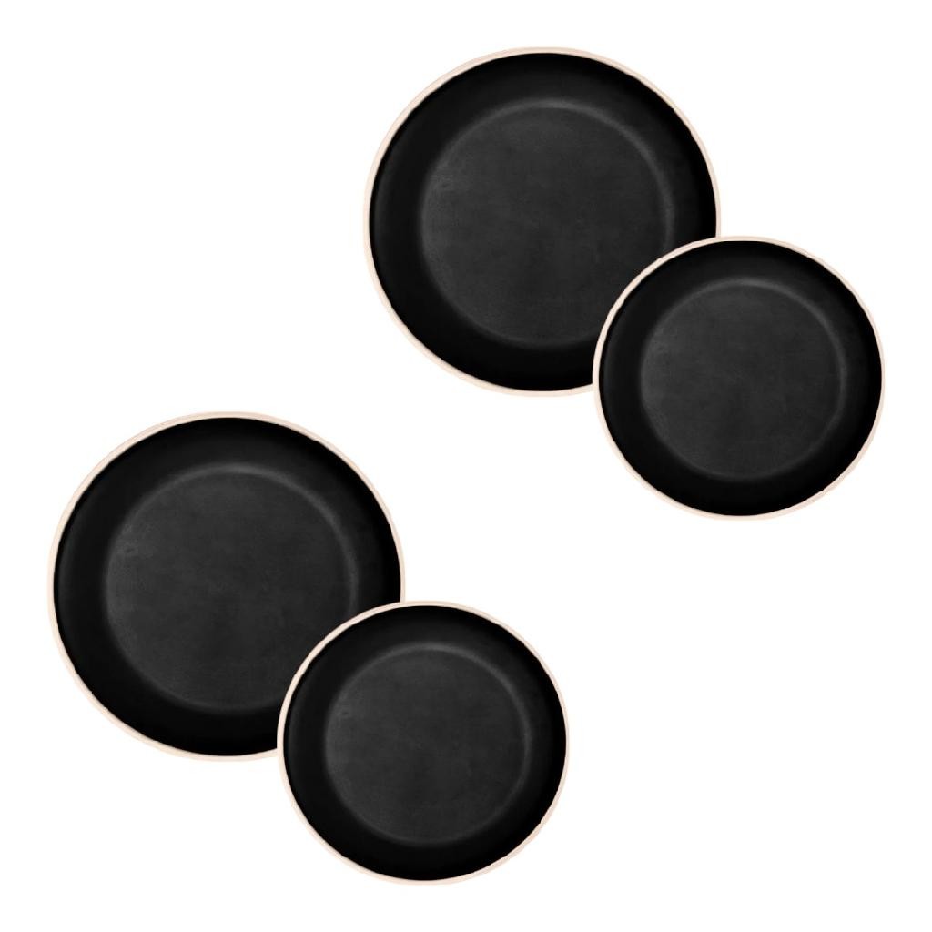 Conjunto De Pratos Casal Para O Lar Melamina Plástico Bonito - 2 De Cada