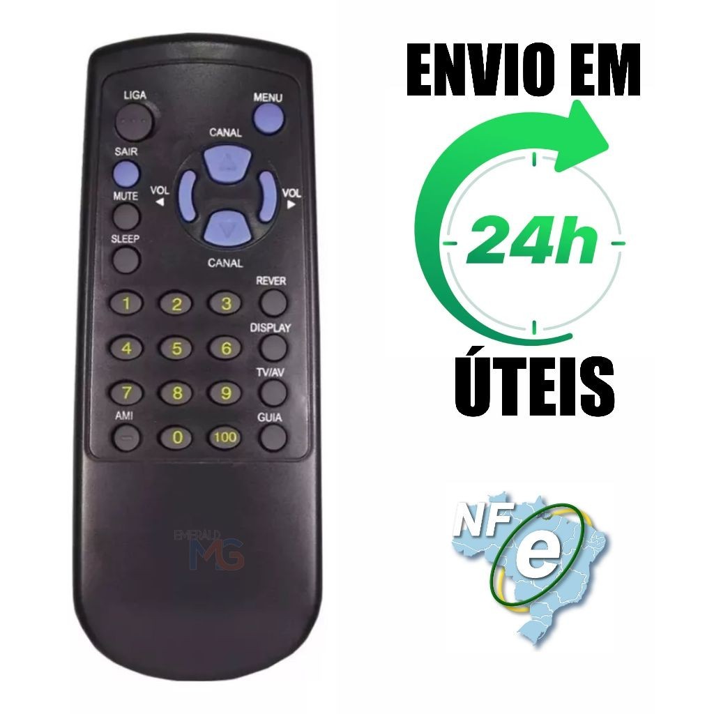 Controle Compatível com Tv Sharp / Cougar 160 / 1413 / 2038 - 0514 em Oferta na Shopee