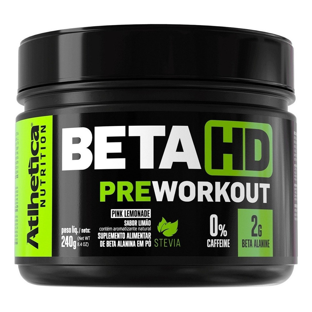 Beta Hd Pre Workout W/ Stevia 240g Athletica Nutrition / PINK LEMONADE em Oferta na Shopee