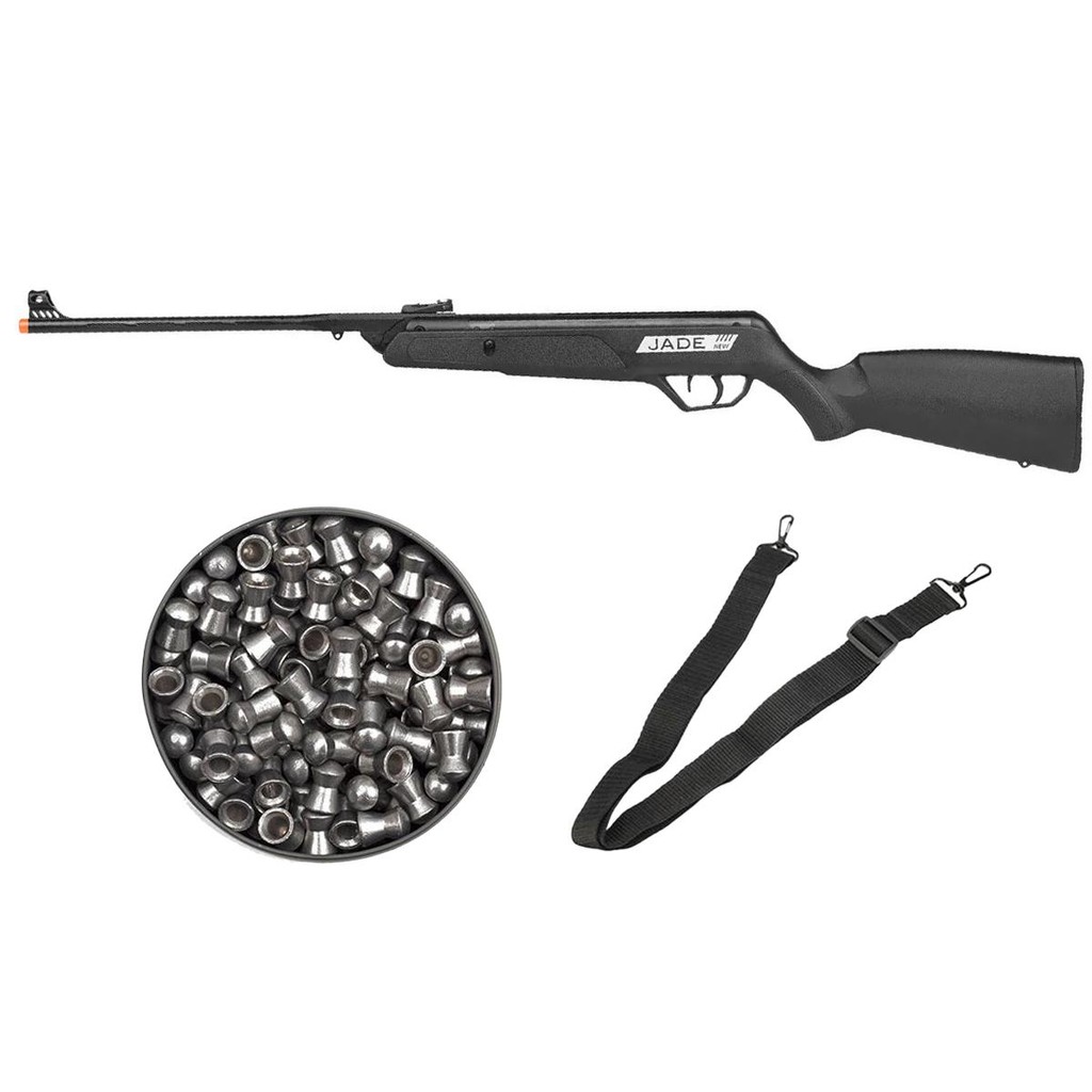 Carabina de Pressão New Jade Oxidada 4.5mm - CBC + Chumbo + Bandoleira em Oferta na Shopee