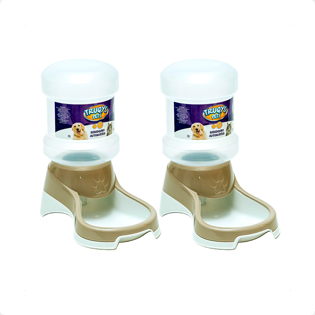 Kit 2 Bebedouro Automático Truqys Pets Nude Galão - 2 Litros em Oferta na Shopee