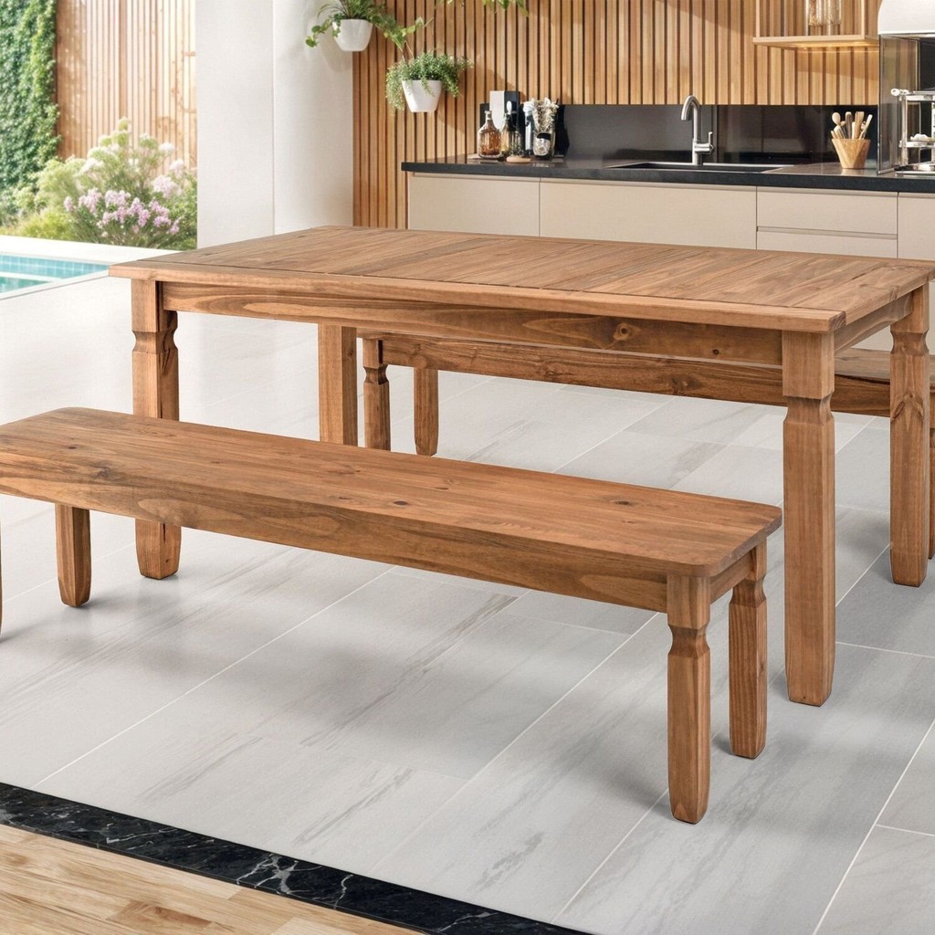 Conjunto para Sala de Jantar com 2 Bancos Corona em Oferta na Shopee