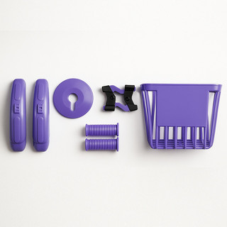 Kit De Montagem Para Bicicleta Infantil Aro 16 Cor Lilas ou Azul