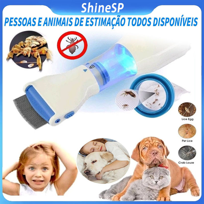 Pente Elétrico Para Remoção De Piolhos Ou Pulgas+3 filtros em Oferta na Shopee