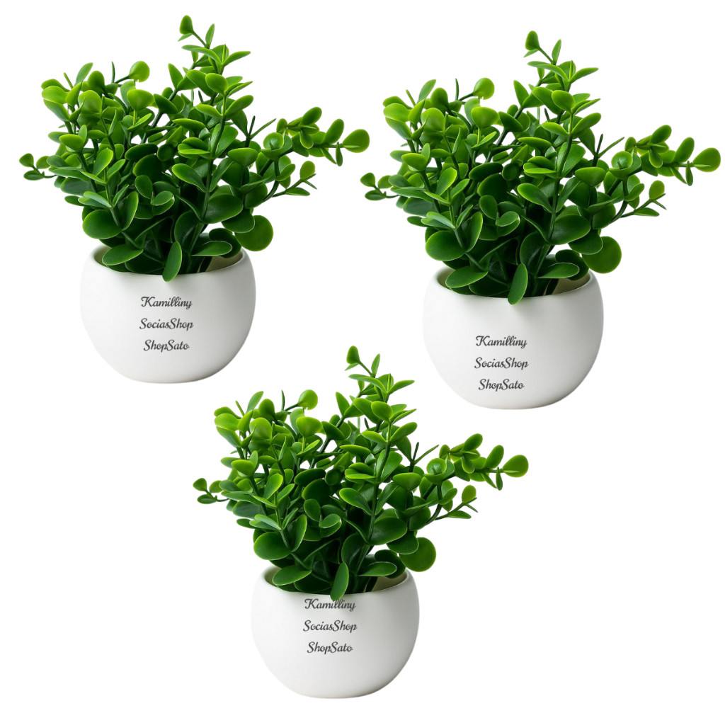 Vasinho Redondo Branco + Ramo Eucalipto Premium Artificiais Decoração Minimalista em Oferta na Shopee