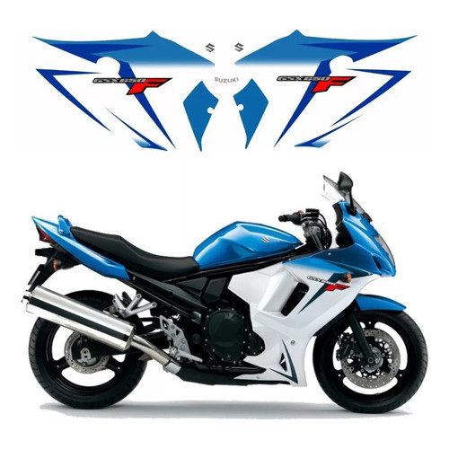 Kit Adesivo Compatível Suzuki Gsx 650f 2015 2016 Azul