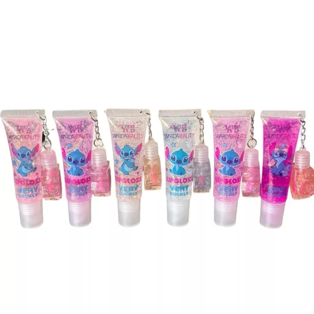 Kit com 3/6 Lip Gloss 2 em 1 + Pingente Mini Gloss Mágico – Cores Variadas, Envio Aleatório Alta Qualidade em Oferta na Shopee