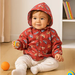 Jaqueta Bebê Din Don Corta Vento Elástico Sublimado