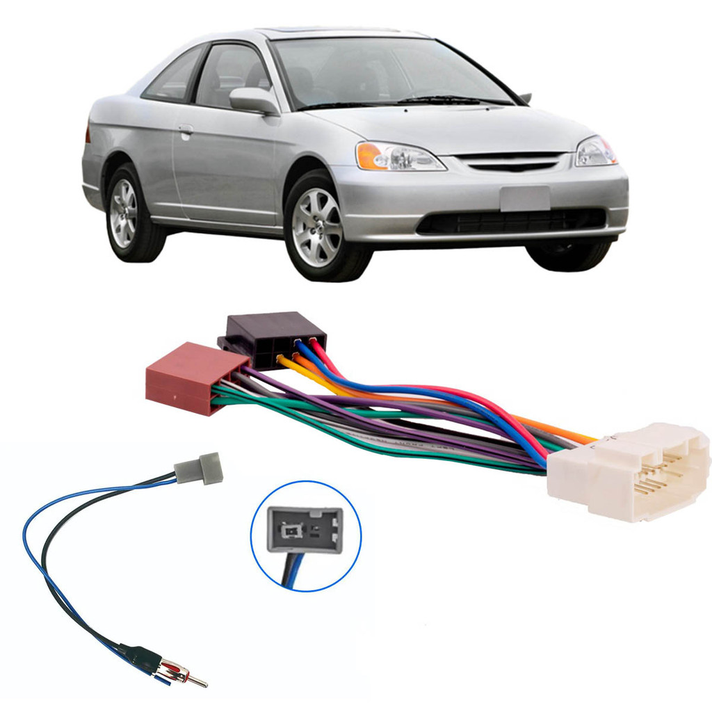 Chicote de Ligação mais Adaptador Antena Civic 2001 a 2006