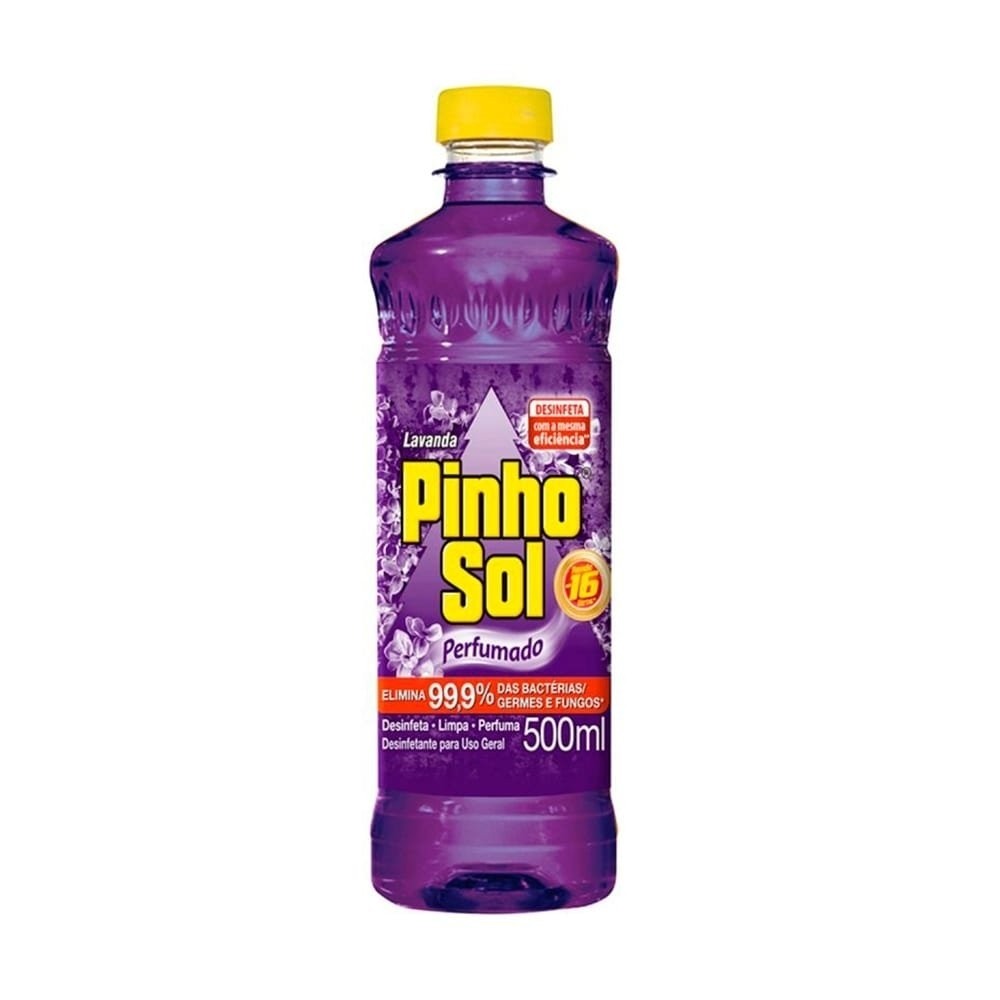 Desinfetante Pinho Sol Perfumado Lavanda 500ml - Embalagem com 12 Unidades - Home & Living