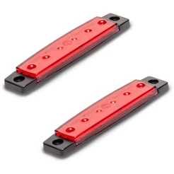 Kit 2 Sinalizador Lanterna Delimitadora Lateral 6 leds 12V 24V Alto Brilho Universal