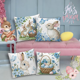 Kit 04 Capas de Almofadas Decorativas Páscoa 45x45 | Estampas Variadas em Oferta na Shopee