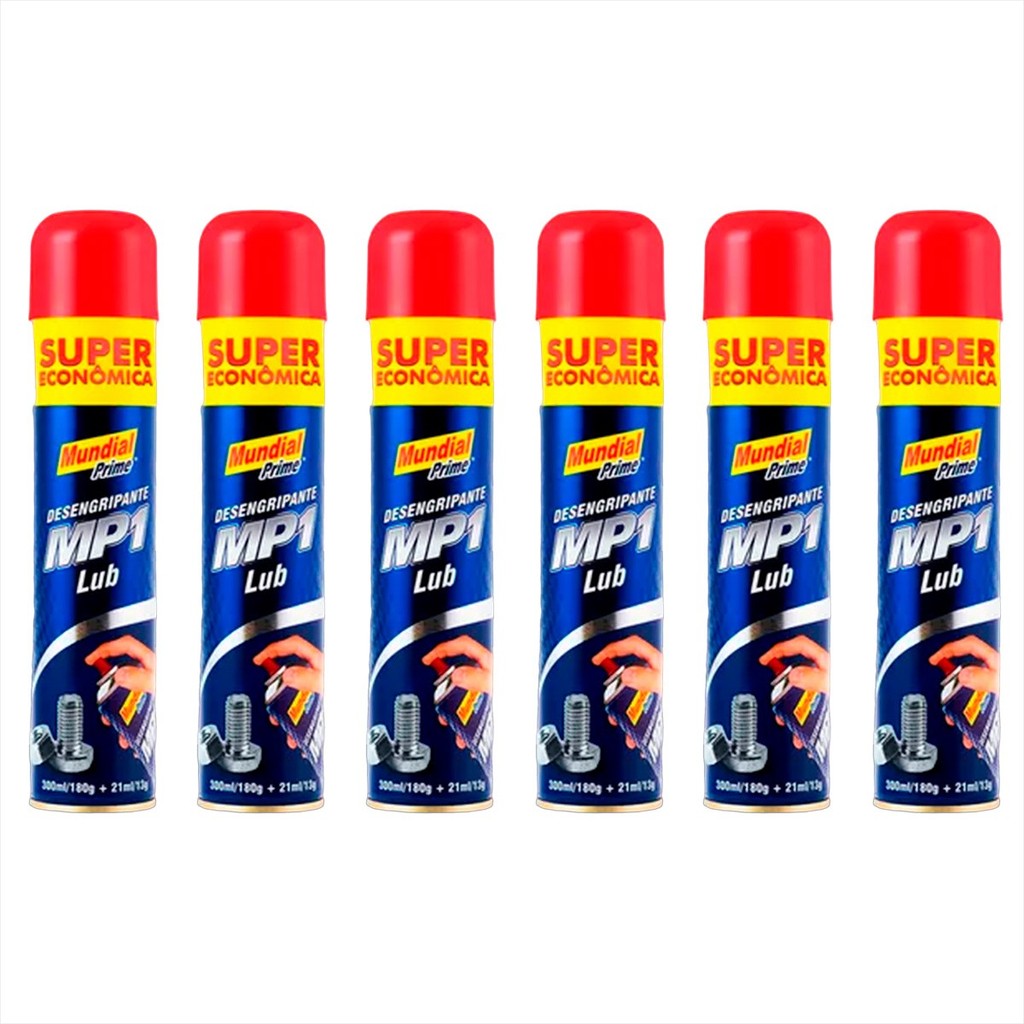 Kit 3/6/12 Desengripante Mp1 Lub Mundial Prime 321ml