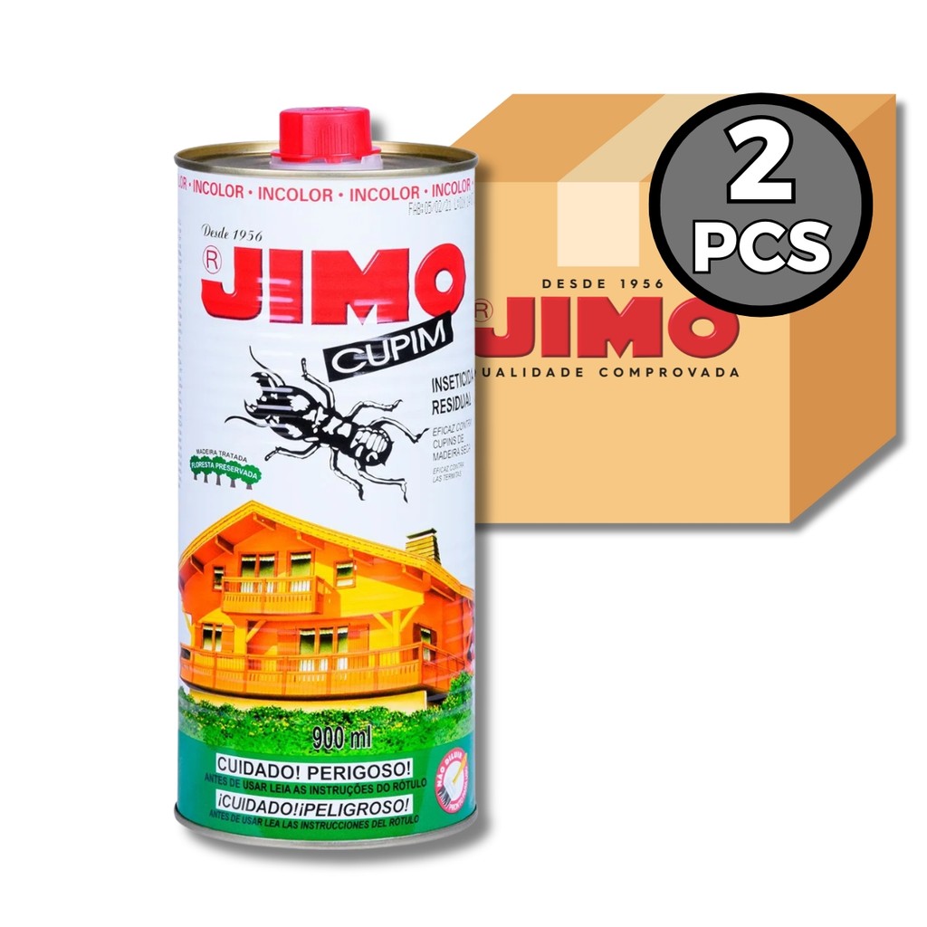 Kit 2 Peças Jimo Cupim Incolor Lata 900ml Mata Cupim