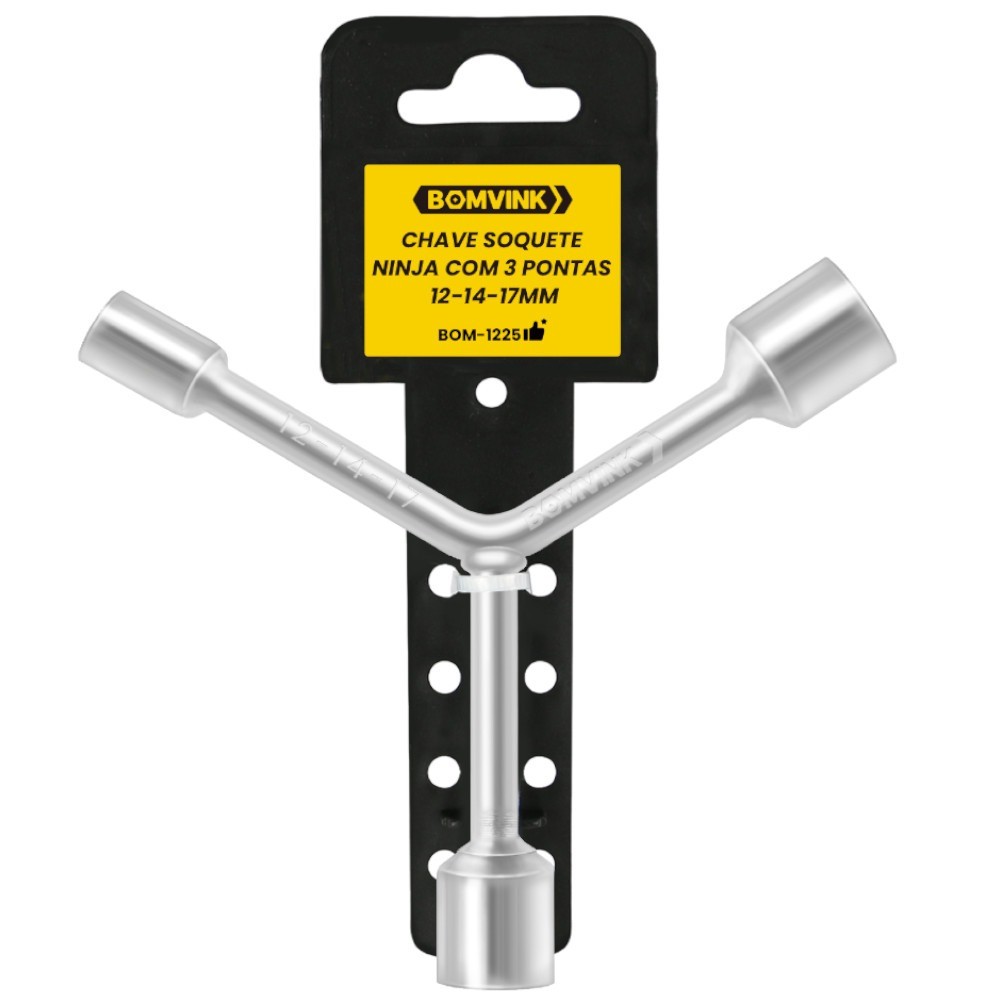 Chave 3 ponta soquetes ninja 12 x 14 x 17mm - BOM-1225 - Bomvink em Oferta na Shopee