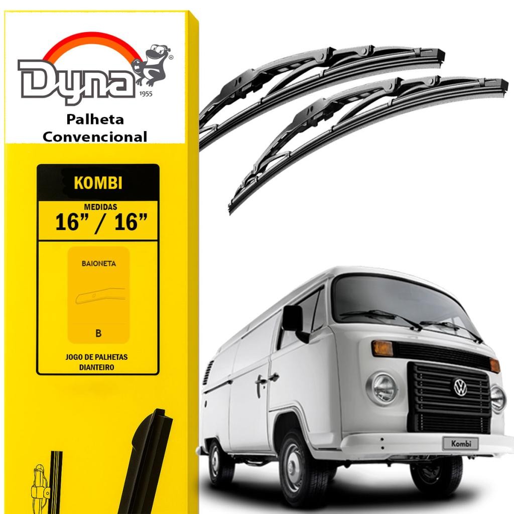 Par palheta parabrisa dianteiro Kombi 1975 a 2013 Original Dyna Alta Durabilidade em Oferta na Shopee