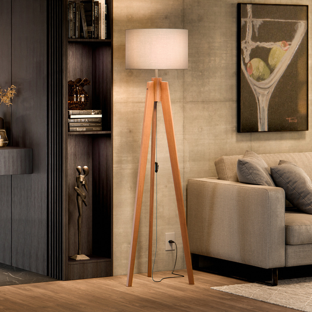 Luminária Roma de Chão Difusora de Luz Decorativa c/ Cúpula Palha em Oferta na Shopee