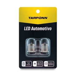 Par Lâmpada Led Ba15s 22 Leds Vermelha 1 Polo 12v Tarponn
