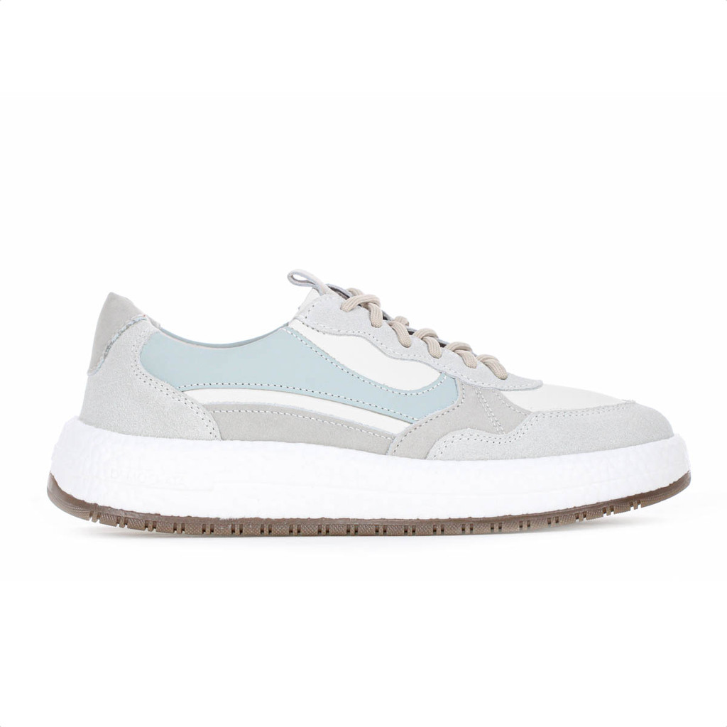 Tênis Democrata Drake Pulse Off White Cinza e Azul - Feminino em Oferta na Shopee