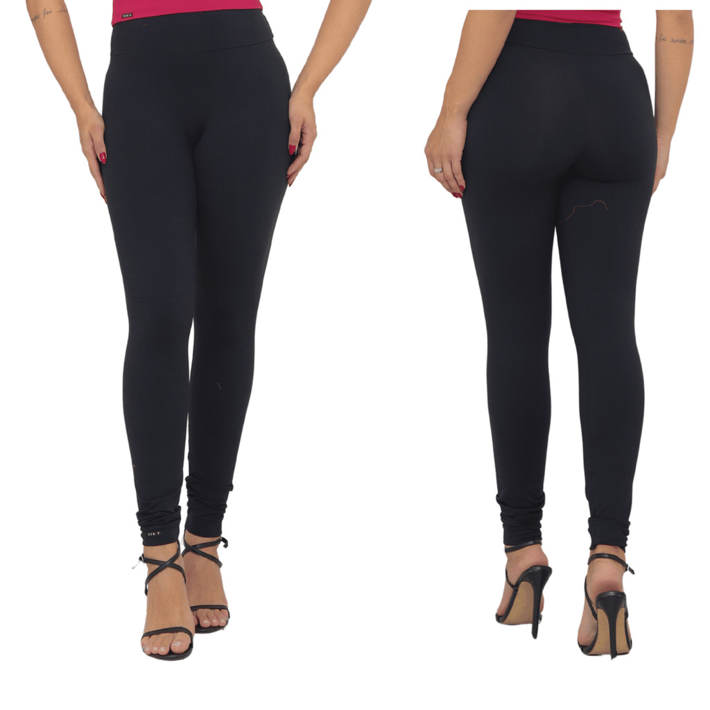 Calça Legging Feminina Tecido Grosso Cintura Alta Preta Para o Dia  a Dia e Academia Zero Transparência