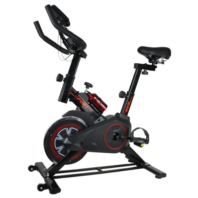 Bicicleta ergométrica Pro Fitness Spinning Com Display LED 120kg Qualidade Ginásio Garrafa