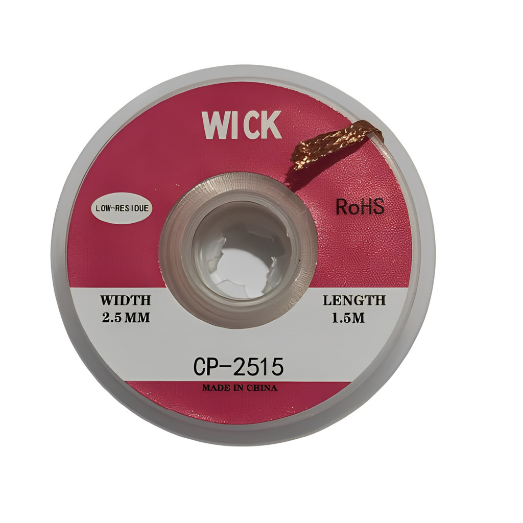 01 Pç/03 Pçs/05 Pçs Fita Malha Dessoldadora 2,5mm - 1.5mts De Cobre Removedor Solda Wick 2515