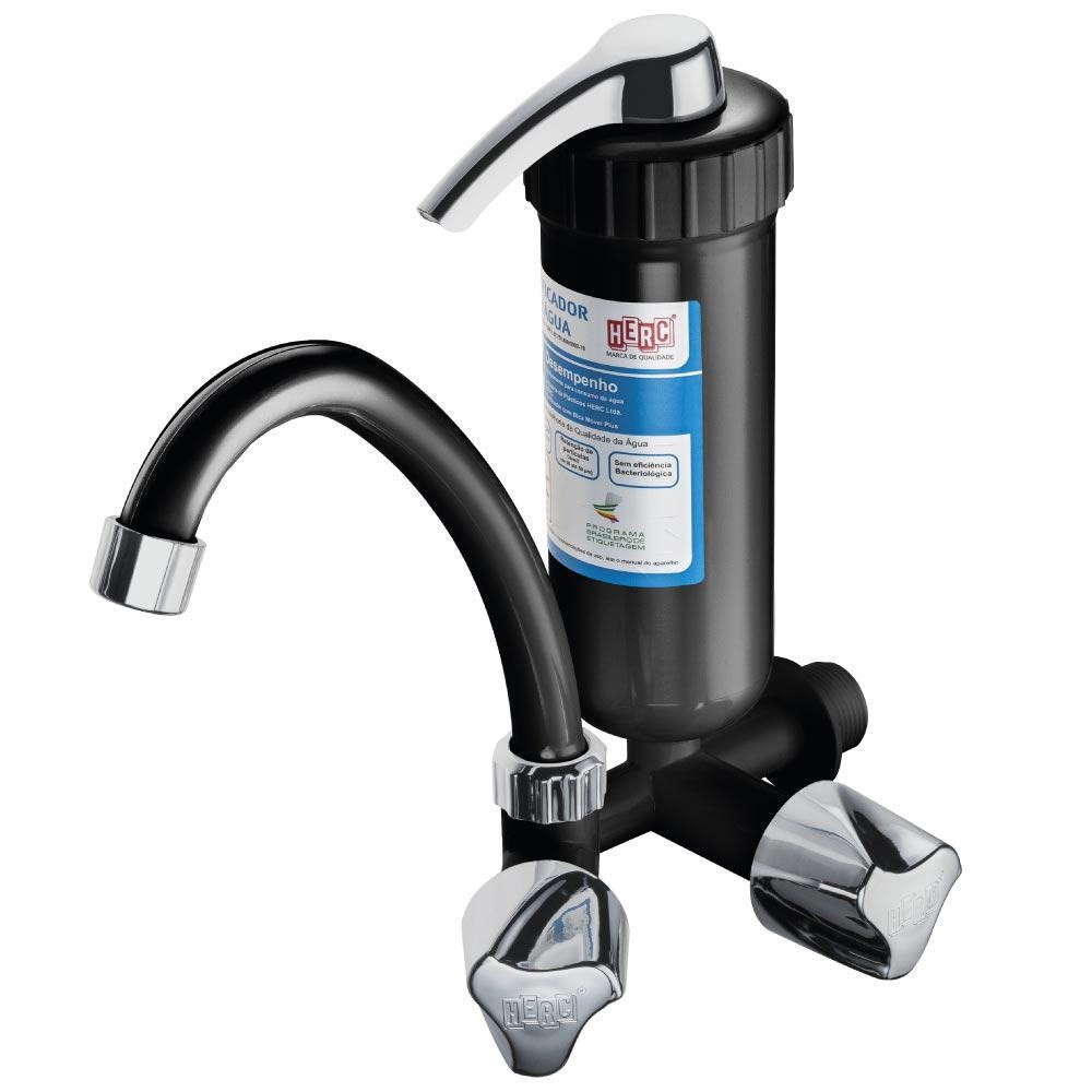 Purificador Com Bica Móvel Plus Preto Parede Cromado - Herc em Oferta na Shopee