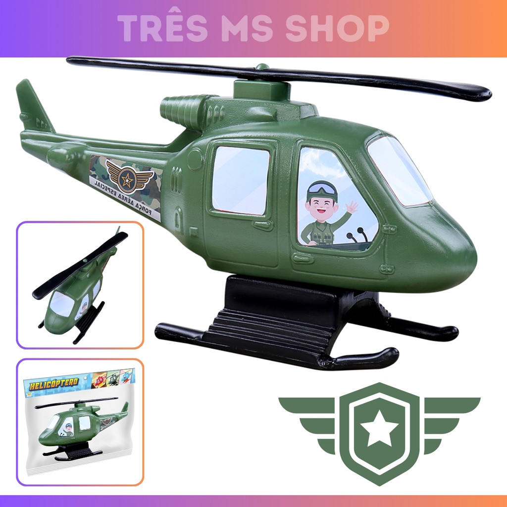 Helicóptero de Brinquedo Grande Força Aérea Militar Infantil