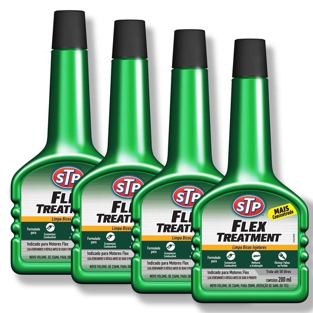 Aditivo Limpa Bico Injetor Motor FLEX TREATMENT  200ml STP 4 unidades em Oferta na Shopee