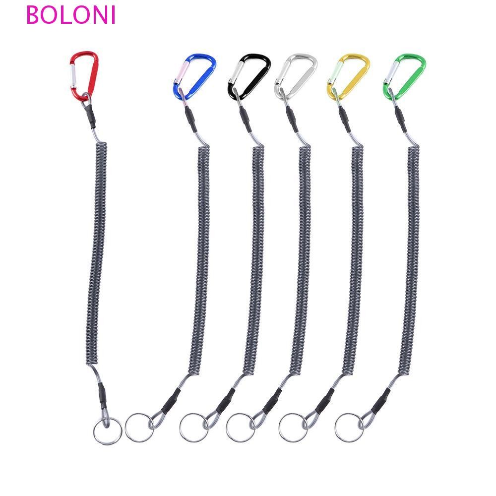 BOLONI Chaveiro De Corda De Mola , Acessórios Flexíveis , Barco , Anti-Perda , Retrátil , Fio De Aço Elástico , Mosquetã