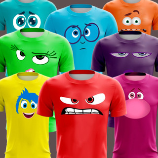 CAMISETA PREMIUM DIVERTIDAMENTE EXPRESSÕES PERSONAGENS ANSIEDADE ALEGRIA TRISTEZA MEDO VERGONHA RAIVA TÉDIO