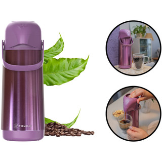 Garrafa Térmica Lúmina Aço Inox Quente E Frio Café Chá Chimarrão Bomba De Pressão 1 Litro em Oferta na Shopee