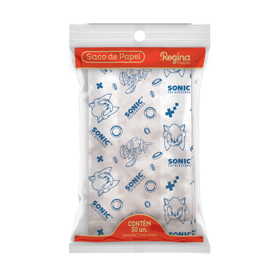 Saco de Papel - Sonic - 50 unidades - Regina - Rizzo