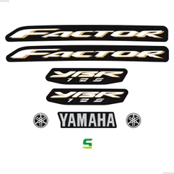 Kit Adesivos Para Moto Yamaha Factor 125 Ybr 2010 + Emblemas