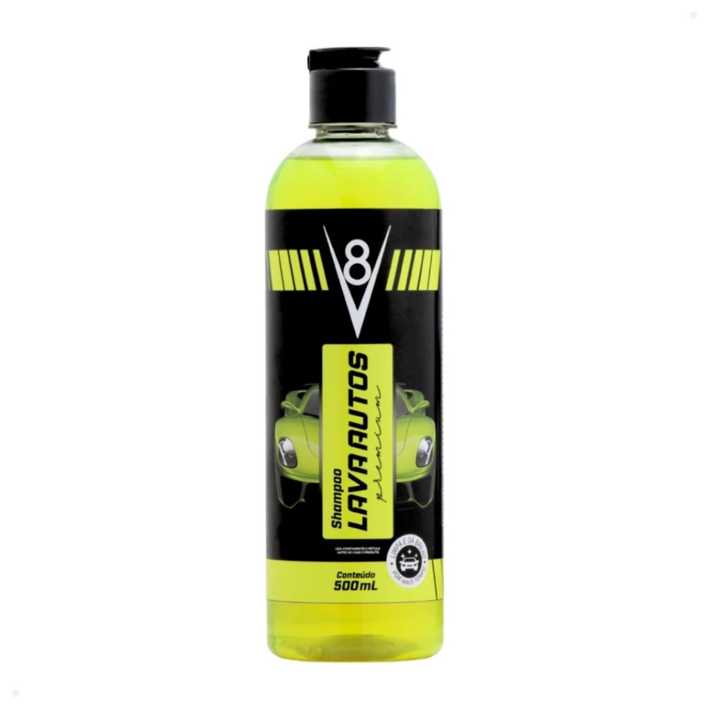 Shampoo Automotivo Sem Cera 500 ml V8 – Limpeza Eficiente com Brilho Natural em Oferta na Shopee