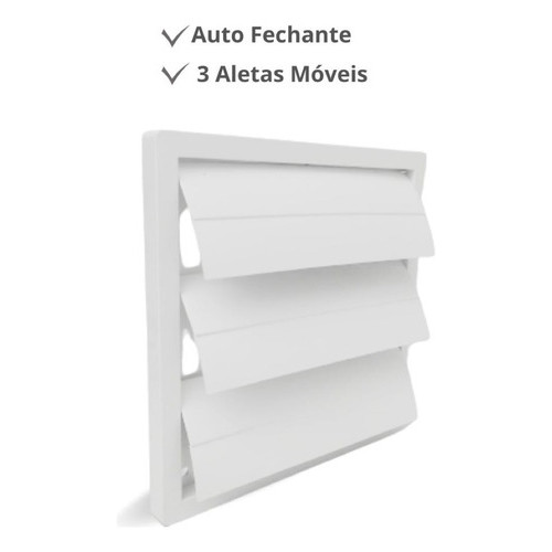 Grade Grelha Auto Fechante Para Exaustor Coifa Duto De 125mm