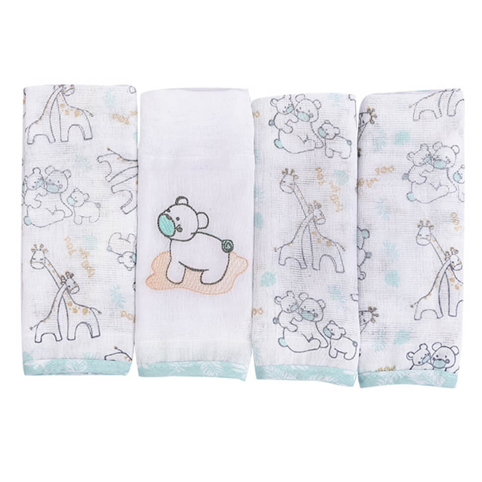 Kit Pano De Boca Loupiot Temas Safari - 4 Peças