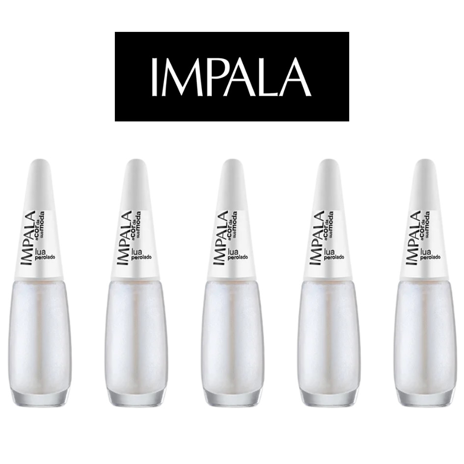 5 ESMALTES IMPALA A COR DA MODA PEROLADO LUA