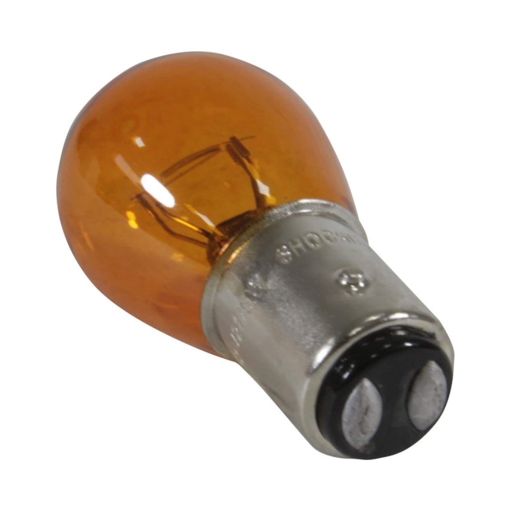 Detalhes do 10x Lâmpada Automotiva 1034 12V 21/5W BAY15D 02 Polos Ambar Shocklight SL-121034AM