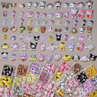 [Rhian] 12Girds Leopard Unhas Art 3D Mixed Encantos Desenhos Animados DIY Decor Phone Caso Material De Acessórios COD em Oferta na Shopee