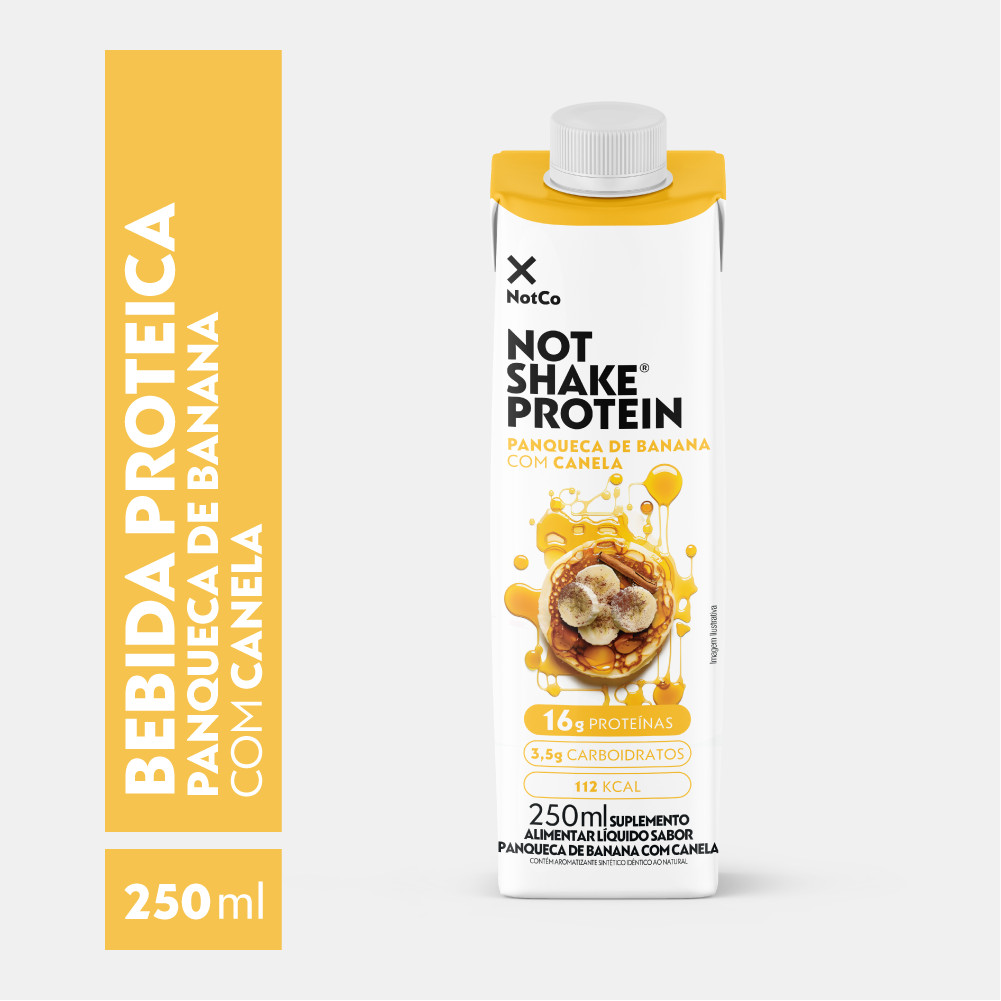 Bebida Proteica NotCo NotShake Protein 16g de Proteina Panqueca de Banana com Canela 250ml em Oferta na Shopee