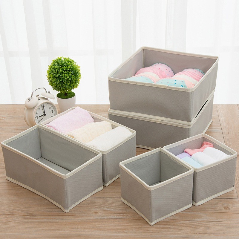 Kit 6 Organizadores de Gaveta Dobráveis 3 Tamanhos Para Roupa Íntima Camisa Meias IMPERIO