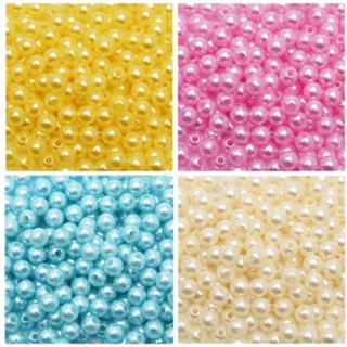 Perola Abs 6 mm 200 / 500  peças Não Descasca Furo Passante em Oferta na Shopee