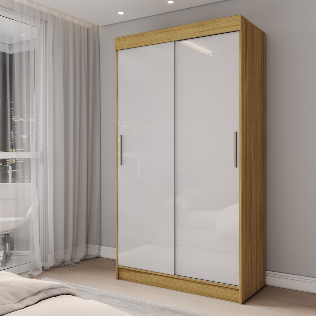 Guarda-Roupa Solteiro Sirius  2 Portas 2 Gavetas Flex Marrocos/Off White - Panorama Móveis - Home & Living