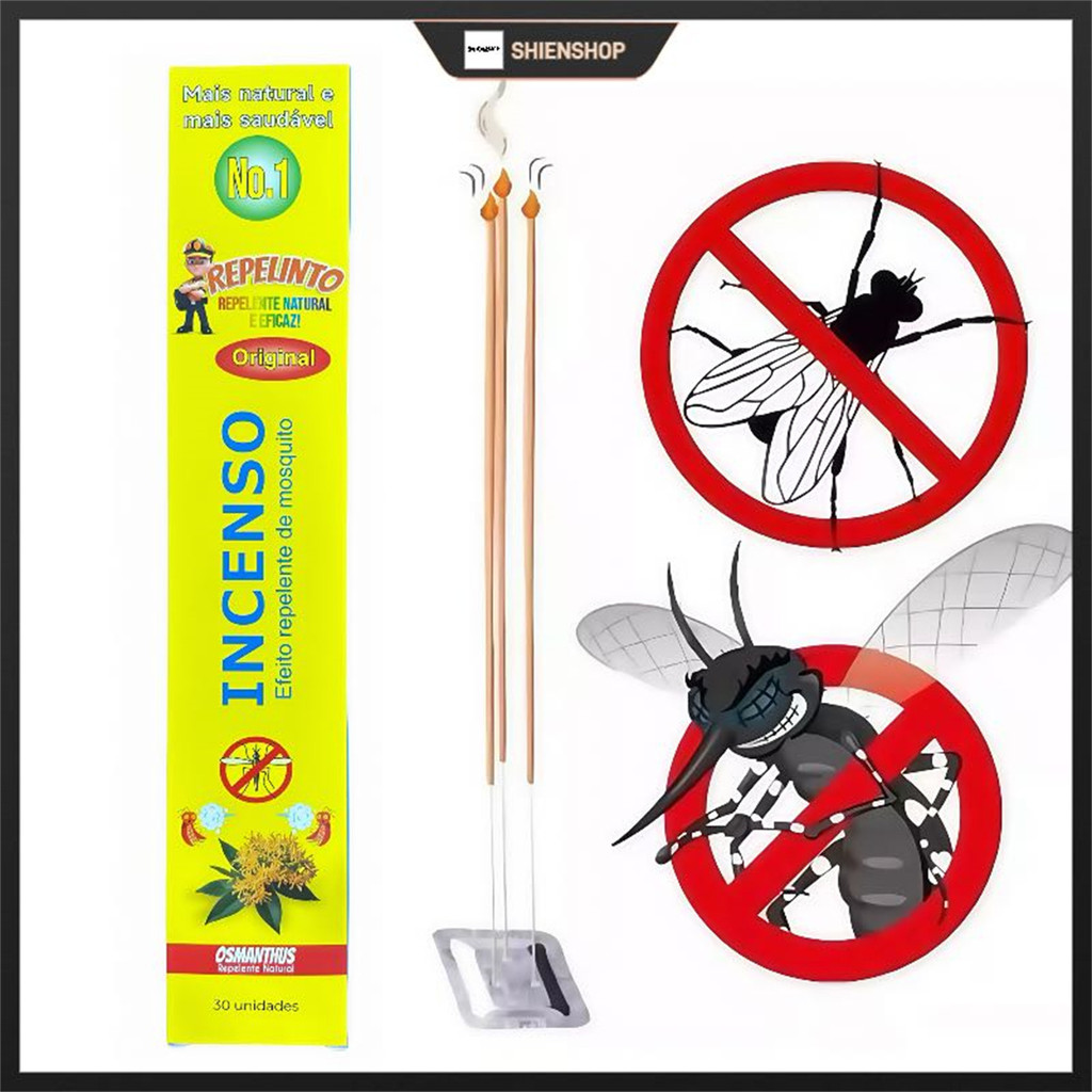 Kit 90-300 Palitos Incenso Repelente mata mosquito moscas em Oferta na Shopee
